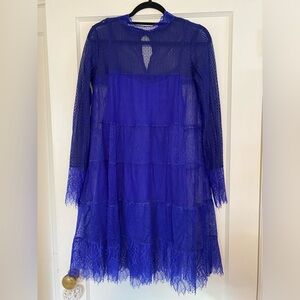 AllSaints Briella cobalt blue dress